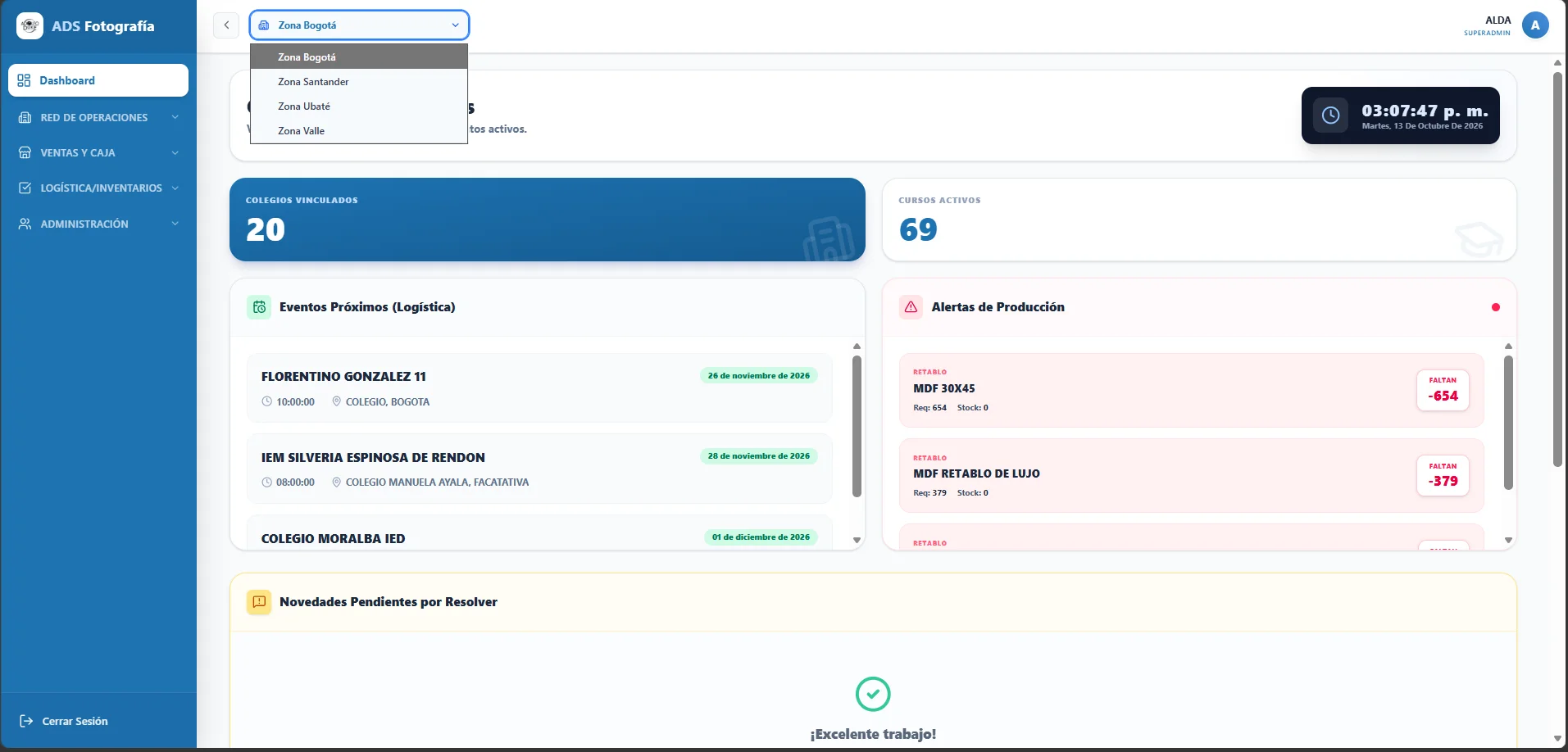 ERP Fotográfico & Grados Escolares - Sistema desarrollado por SoftwareGestor