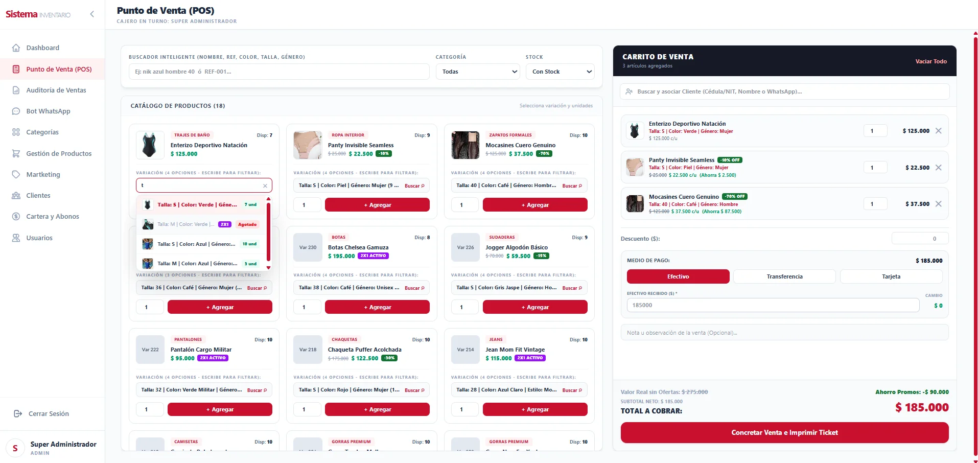 Chatbot IA de Ventas para WhatsApp 24/7, CRM, Catálogo y Créditos - Pantalla operativa 2