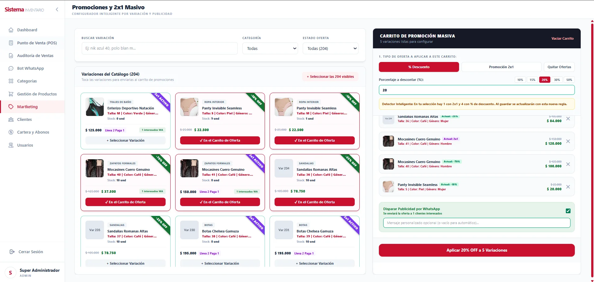 Chatbot IA de Ventas para WhatsApp 24/7, CRM, Catálogo y Créditos - Pantalla operativa 6