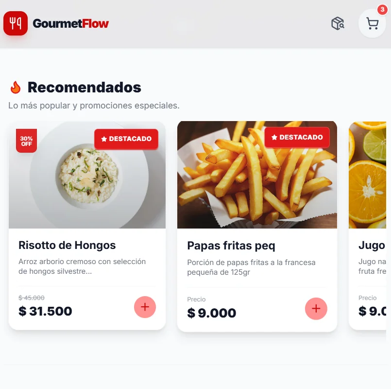 GastroOS - Restaurante Inteligente & Menú Horario - Pantalla operativa 2