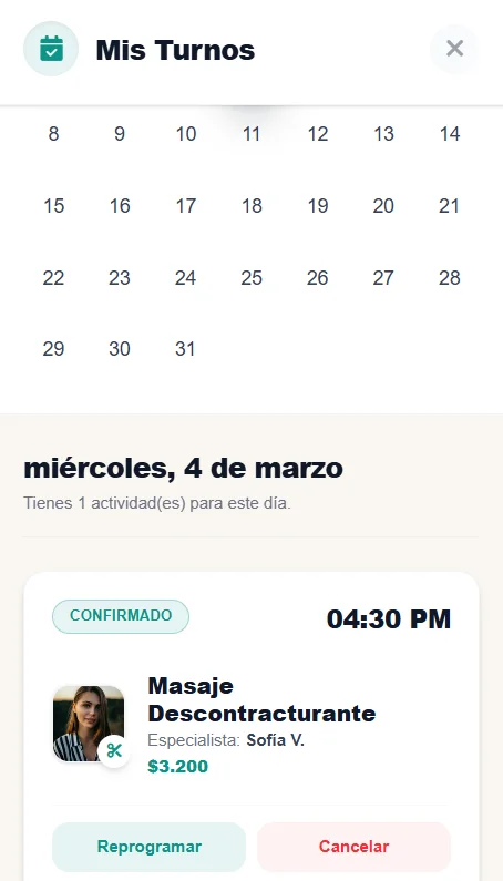 Sistema y Software para Peluquerías, Salón de Belleza, Barbería y Spa + IA WhatsApp - Pantalla operativa 3