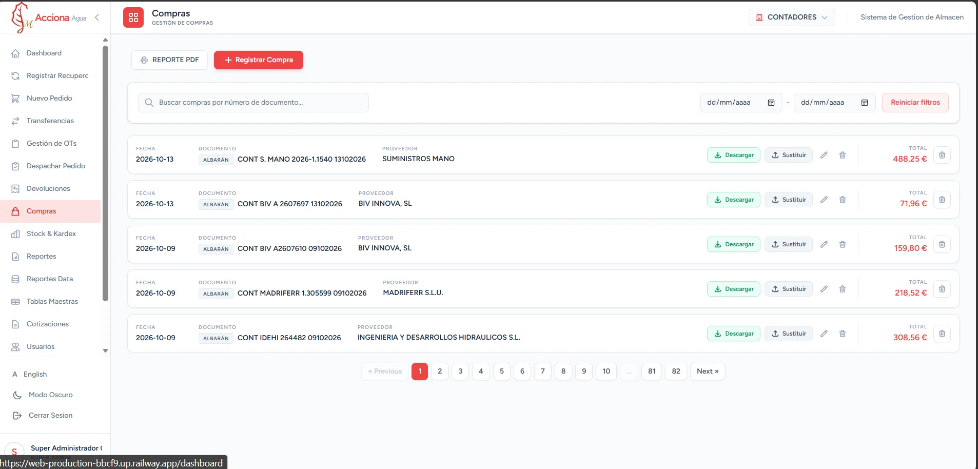 Software WMS de Gestión de Almacenes, Bodegas y Kardex - Pantalla operativa 7